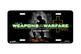 "Weapons of Warfare" - Decorative License Plate