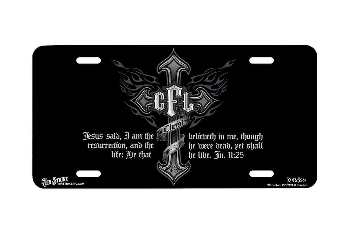 "Christ for Life" - Decorative License Plate