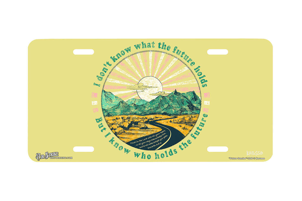 "Future Sunrise" - Decorative License Plate