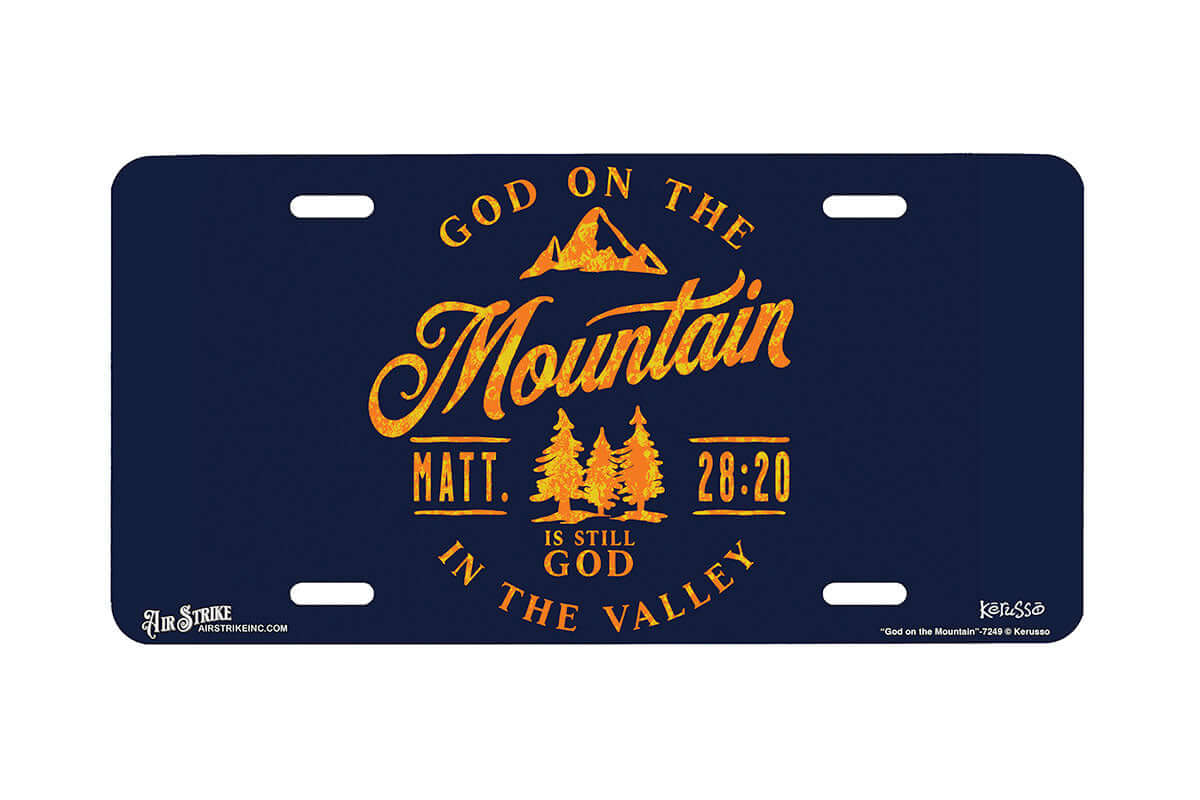 "God on the Mountain" - Decorative License Plate