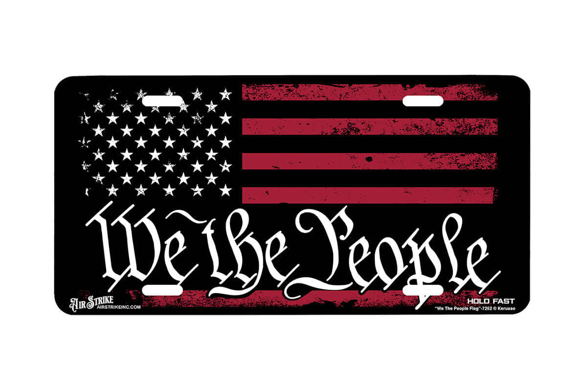 "We The People Flag" - Decorative License Plate