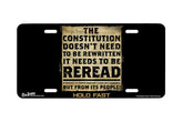 "Constitution Visual" - Decorative License Plate