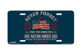 "Never Forget" - Decorative License Plate