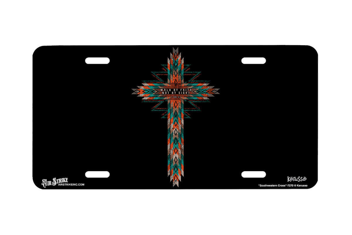 "Southwestern Cross" - Decorative License Plate