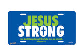 "Jesus Strong" - Decorative License Plate