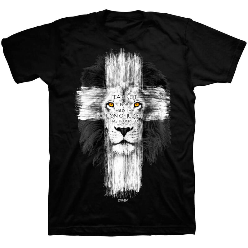 Lion Cross Christian T-Shirt | Kerusso