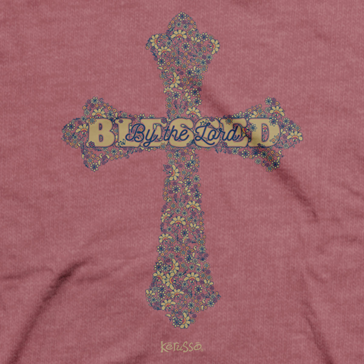 Kerusso Womens T-Shirt Blessed Cross