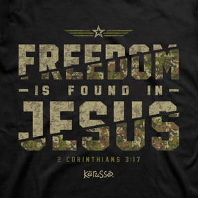 Kerusso Christian T Shirt Freedom In Jesus Closeup