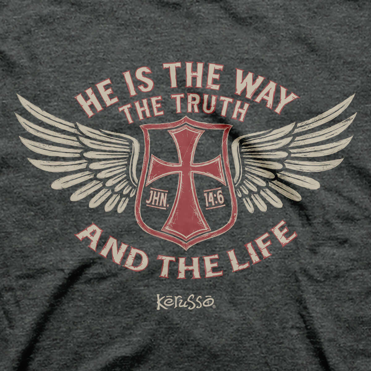 Kerusso Christian T-Shirt Wings John 14:6