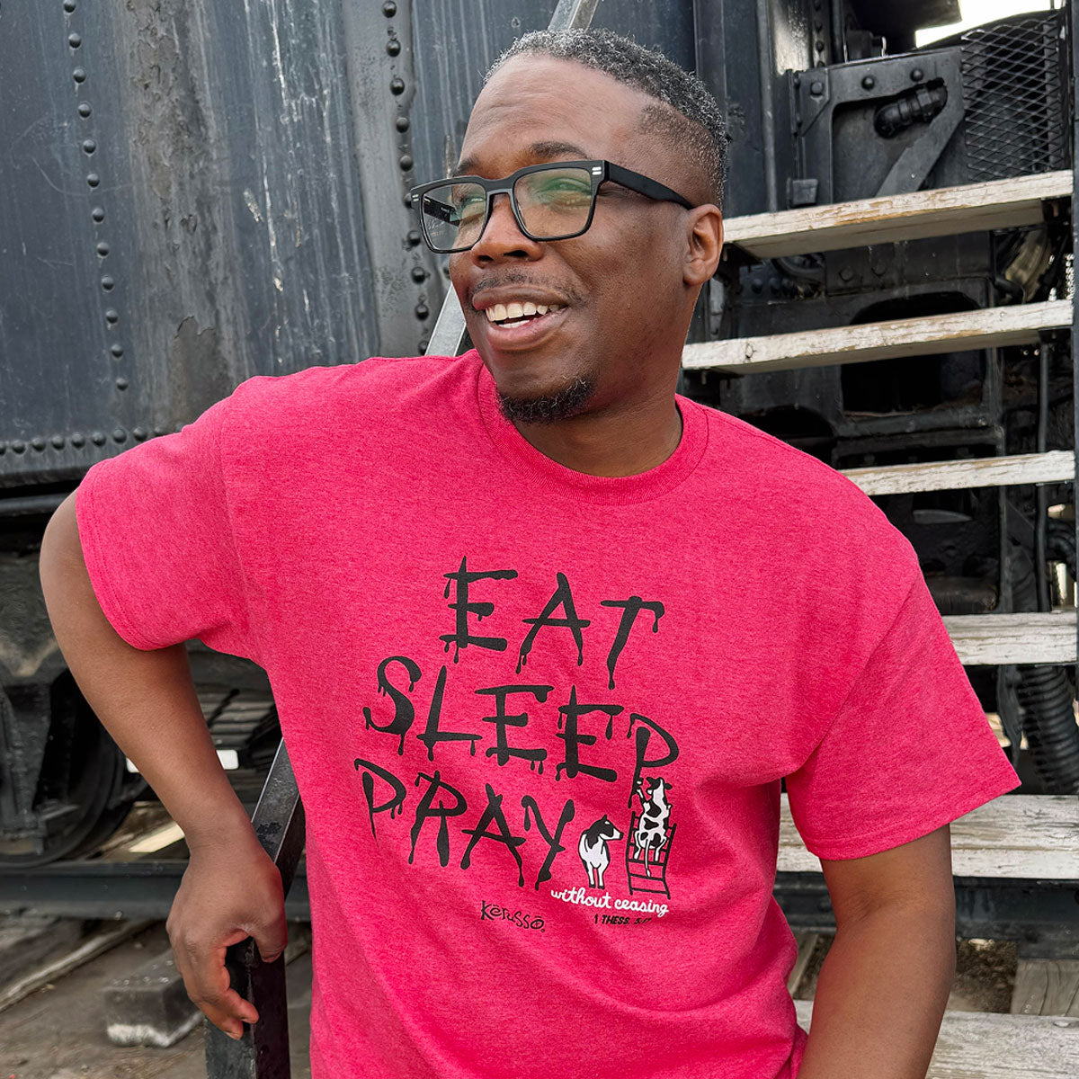 Kerusso Christian T-Shirt Eat Sleep Pray