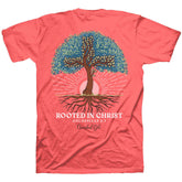 Cherished Girl Womens T Shirt Rooted In Christ Back Mockup