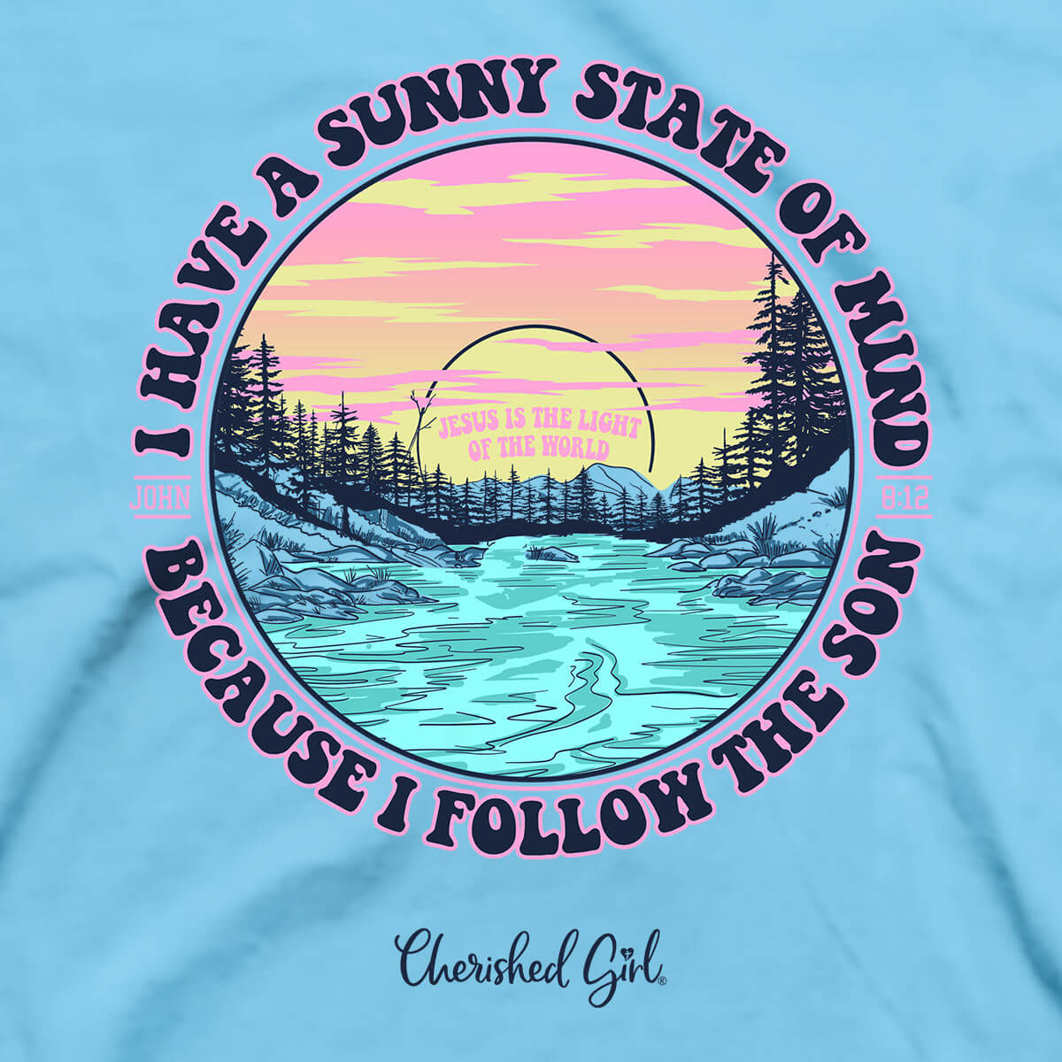 Cherished Girl Womens T Shirt Sunny State Of Mind Back Closeup