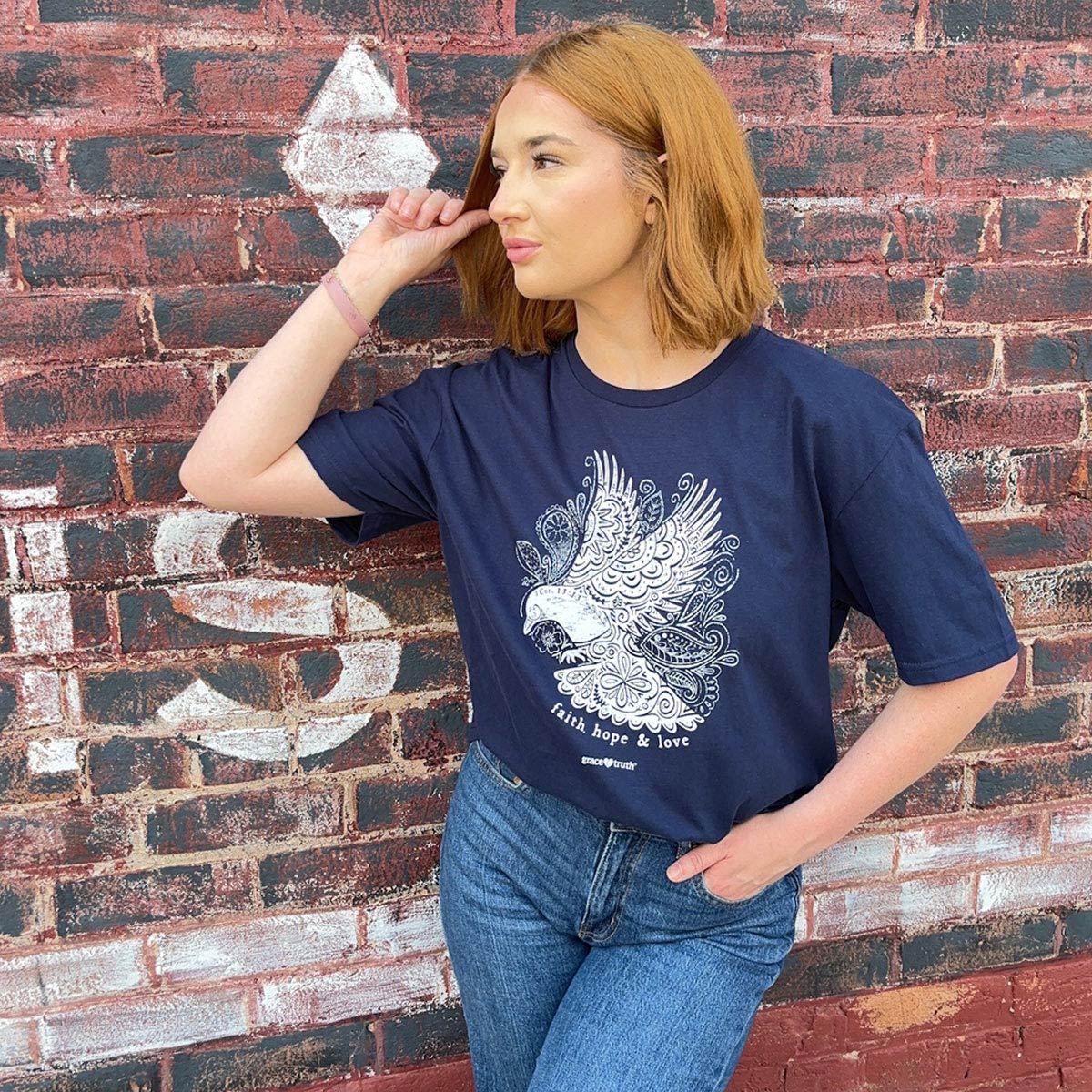 grace & truth Womens T-Shirt Dove