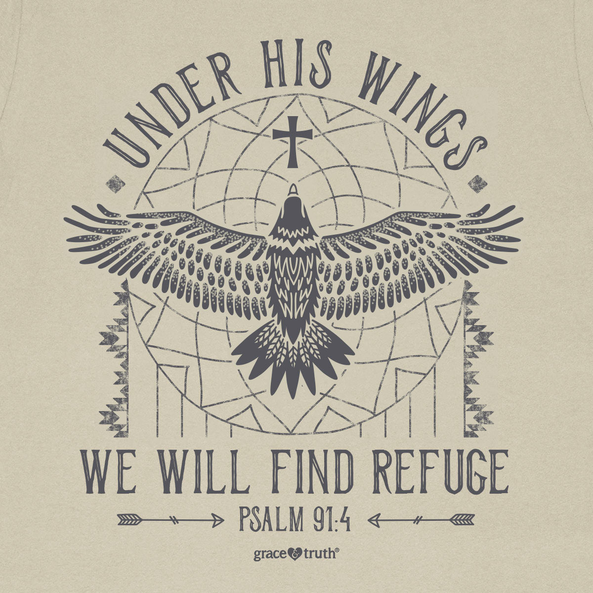 grace & truth Womens T-Shirt Refuge Under His Wings