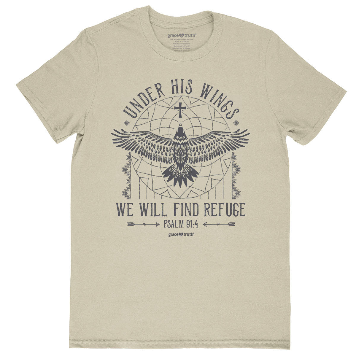 grace & truth Womens T-Shirt Refuge Under His Wings