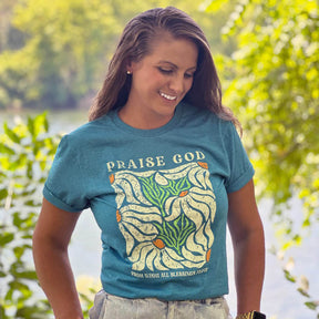 grace & truth Womens T-Shirt Praise God Flowers