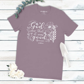 Grace And Truth Womens T Shirt It Was Good Flatlay