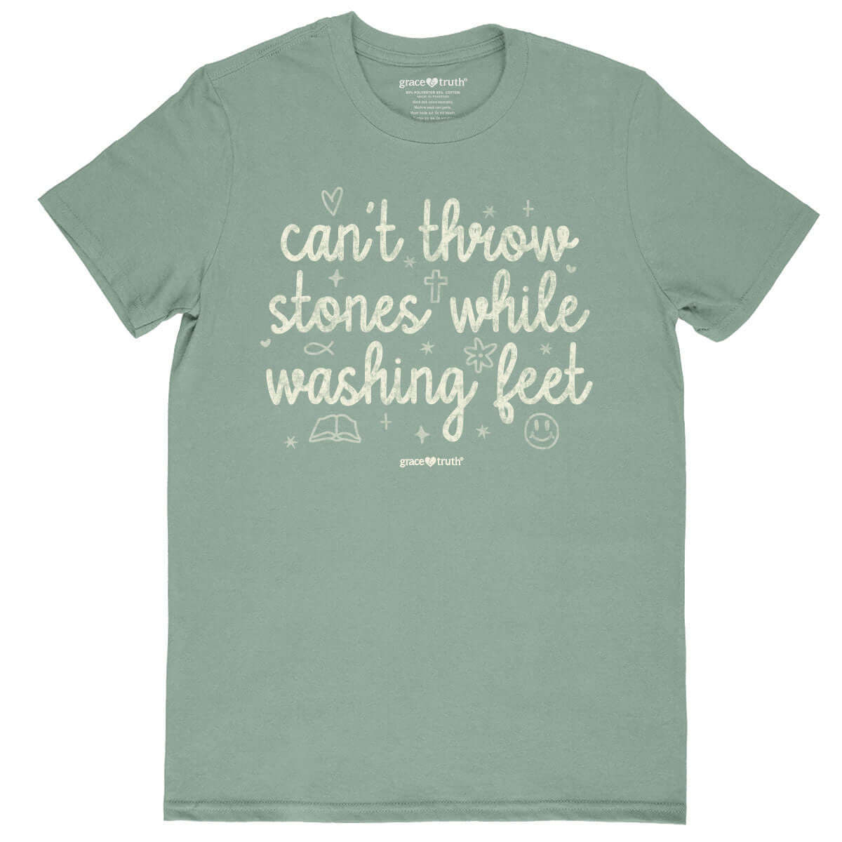 grace & truth Womens T-Shirt Stones Throw