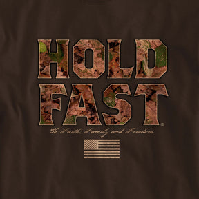 HOLD FAST Mens Long Sleeve T-Shirt Camo Hold Fast