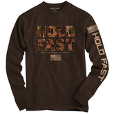 HOLD FAST Mens Long Sleeve T-Shirt Camo Hold Fast