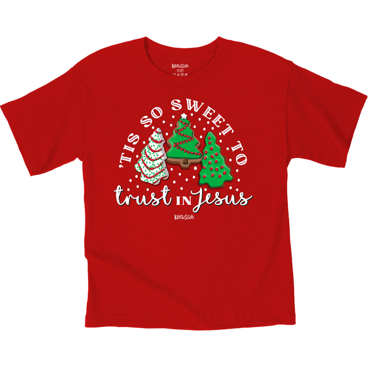 Kerusso Kids Christmas T-Shirt Tis So Sweet To Trust In Jesus