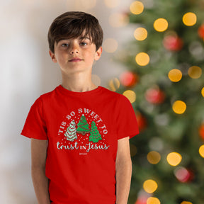 Kerusso Kids Christmas T-Shirt Tis So Sweet To Trust In Jesus