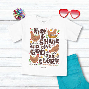 Kerusso Kidz T Shirt Rise And Shine Flatlay