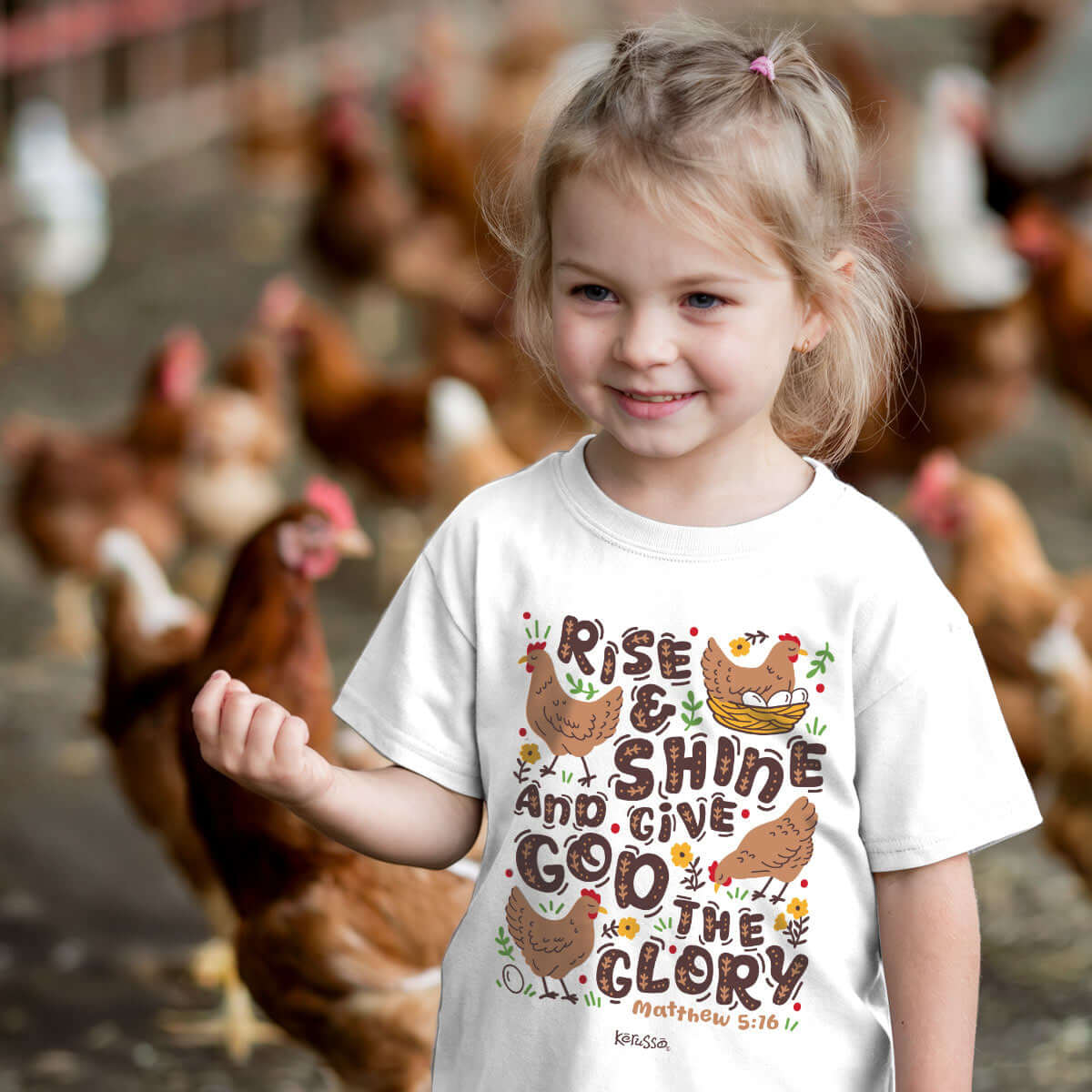 Kerusso Kidz T Shirt Rise And Shine Girl Model