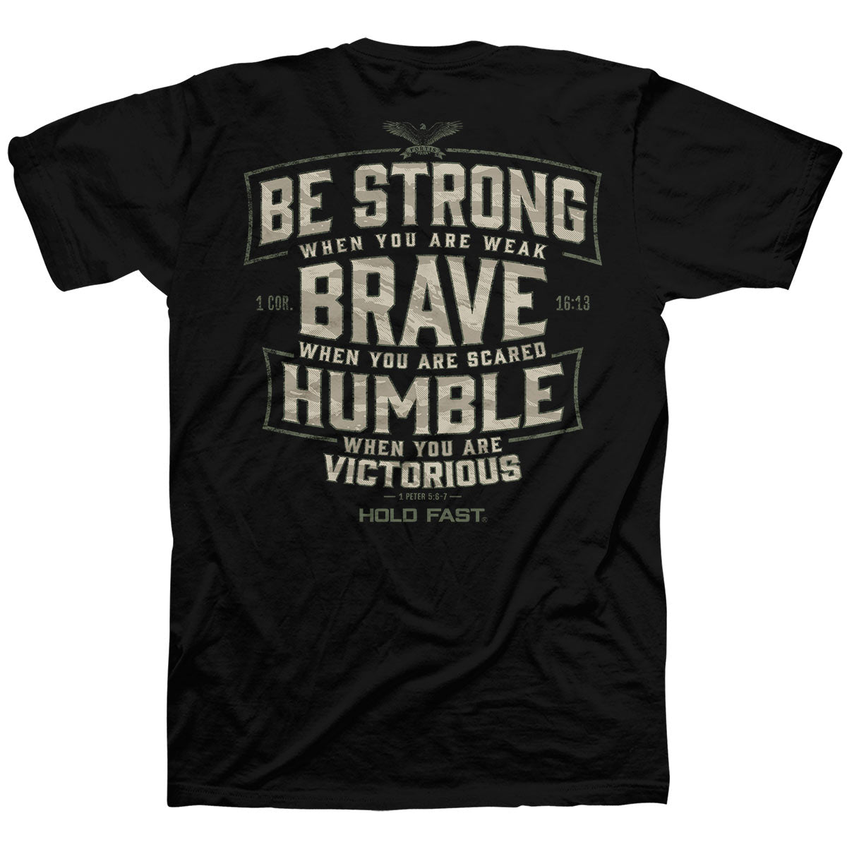 Hold Fast Mens T-Shirt Brave Strong Humble
