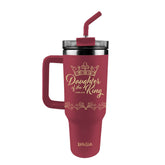 Kerusso 40 oz Stainless Steel Mug With Straw Daughter