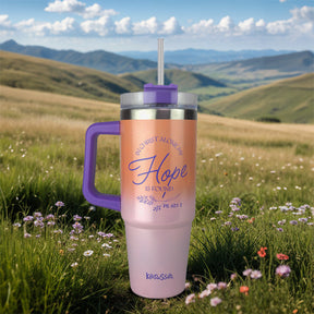 Kerusso 30 oz Stainless Steel Mug With Straw Hope