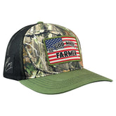 So God Made A Farmer Mens Cap Camo Flag