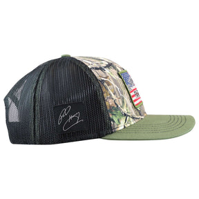 So God Made A Farmer Mens Cap Camo Flag