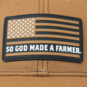 So God Made A Farmer Mens Cap Farmer Flag