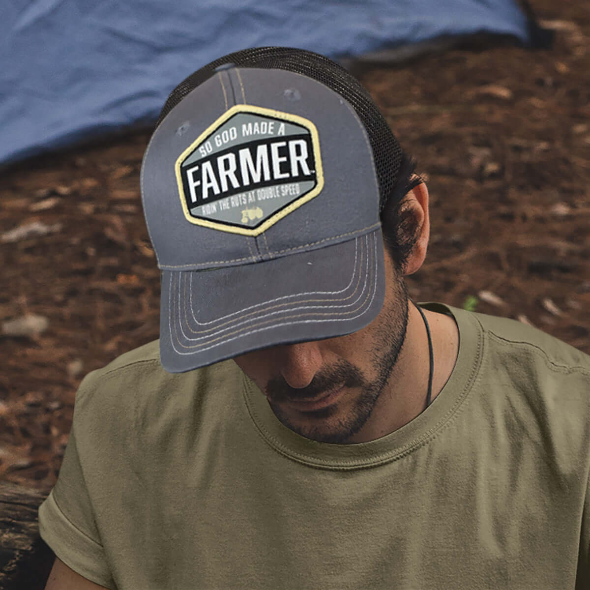 So God Made A Farmer Mens Cap Ridin The Ruts