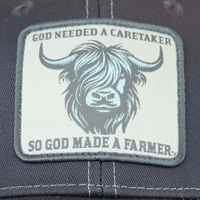 So God Made A Farmer Womens Cap Highland Cow