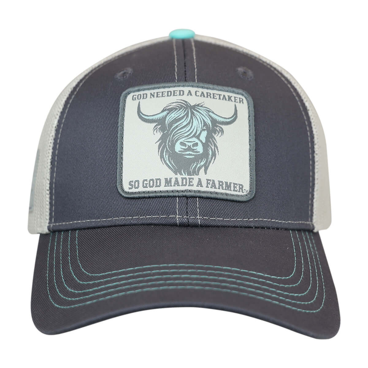 So God Made A Farmer Womens Cap Highland Cow