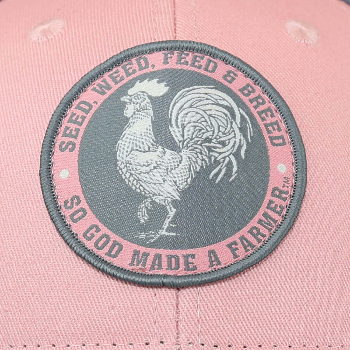 So God Made A Farmer Womens Cap Logo Chicken