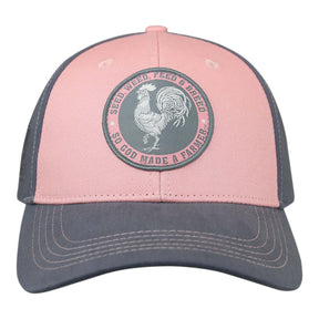 So God Made A Farmer Womens Cap Logo Chicken