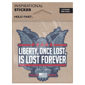 Hold Fast Sticker Liberty Lost Packaged Mockup