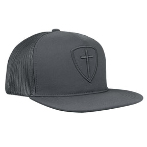 Kerusso Mens Cap Black Cross And Shield