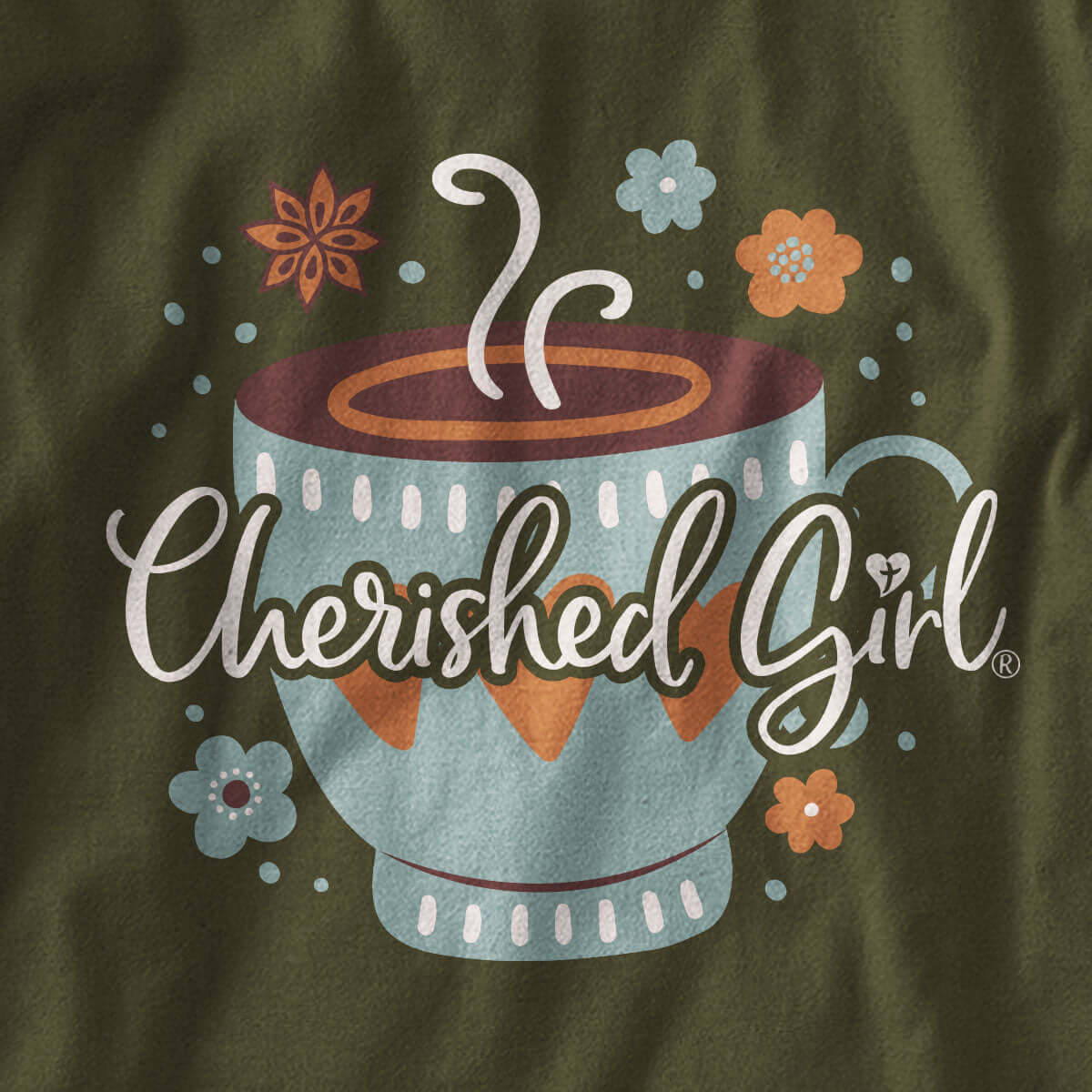 Cherished Girl Cardinal Christmas Long Sleeve T-Shirt Medium / Sky Blue